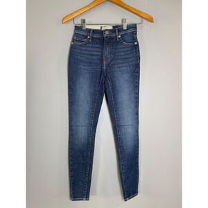 Everlane The Mid-Rise Skinny Stretch Jeans Dark Indigo Organic Cotton Size 23R